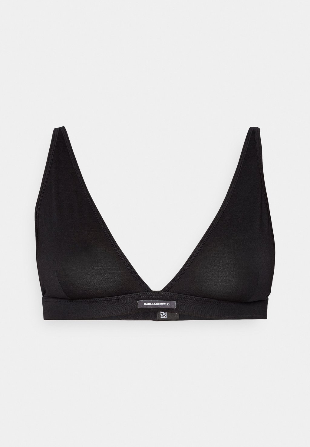 

Треугольный бюстгальтер Essential Logo Plunge Bralette KARL LAGERFELD, черный