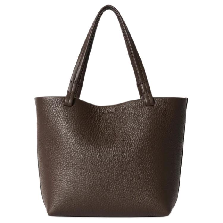 

THE ROW Парковая сумка-тоут из телячьей кожи, шоппер, женская сумка Dark Brown