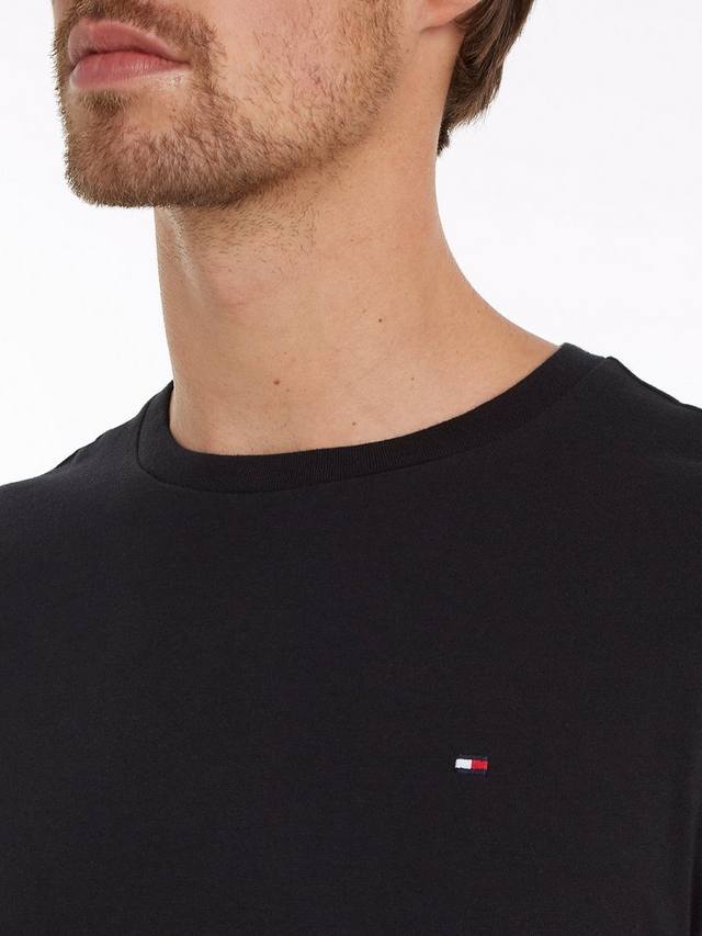 Однотонная футболка обычной посадки Tommy Hilfiger, черный — фото 3