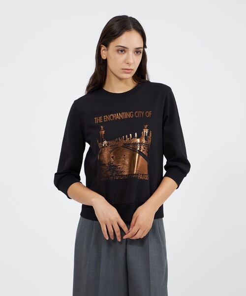 

Толстовка-футболка с фольгированным логотипом EPOCA, черный