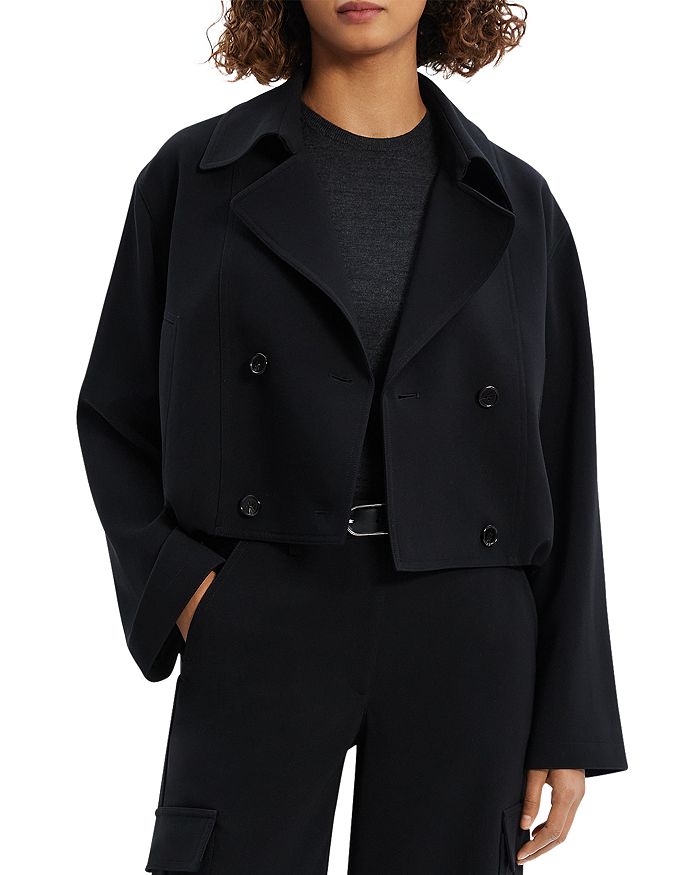 

Укороченная куртка Admiral Crepe Trench Theory, черный