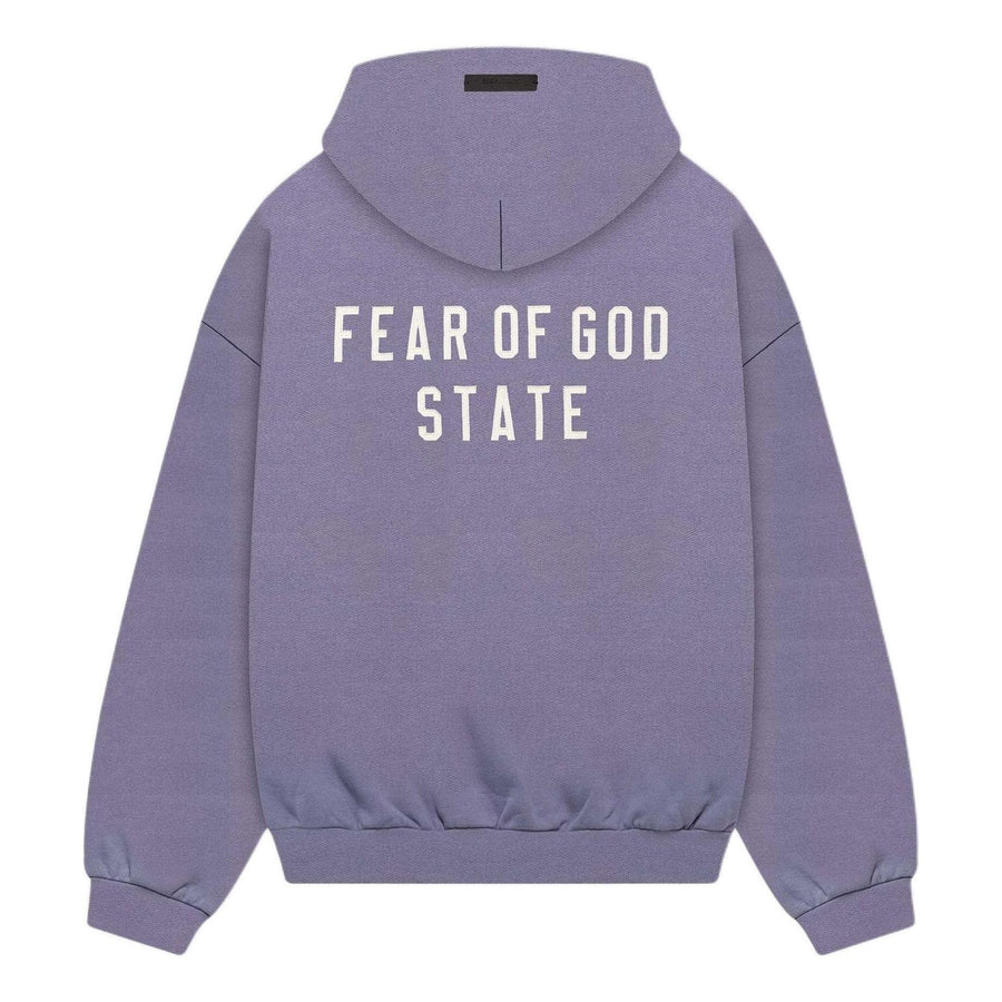 

Куртка Fear of God Essentials HOMECOMING Heavy Fleece Full zip Hoodie 'Lavender', фиолетовый