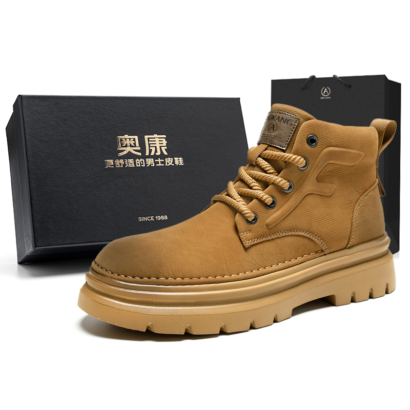 

Ботинки Short Mid Top Martin мужские AOKANG, желтый коричневый [box included]