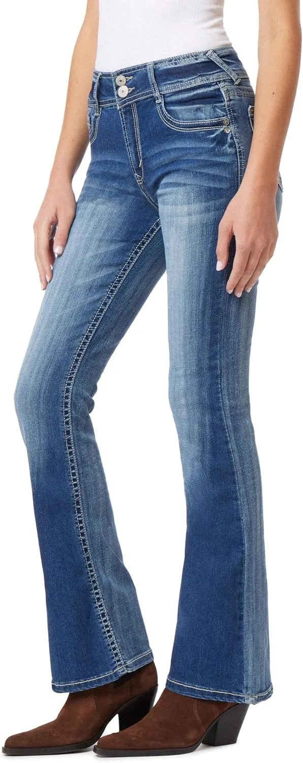 

WallFlower женские джинсы Flirty Curvy Flare High Rise Insta Stretch