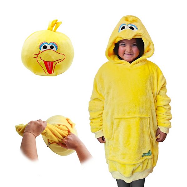 

Детский снугибл Sesame Street Big Bird 2-в-1: худи-одеяло и подушка Plushible