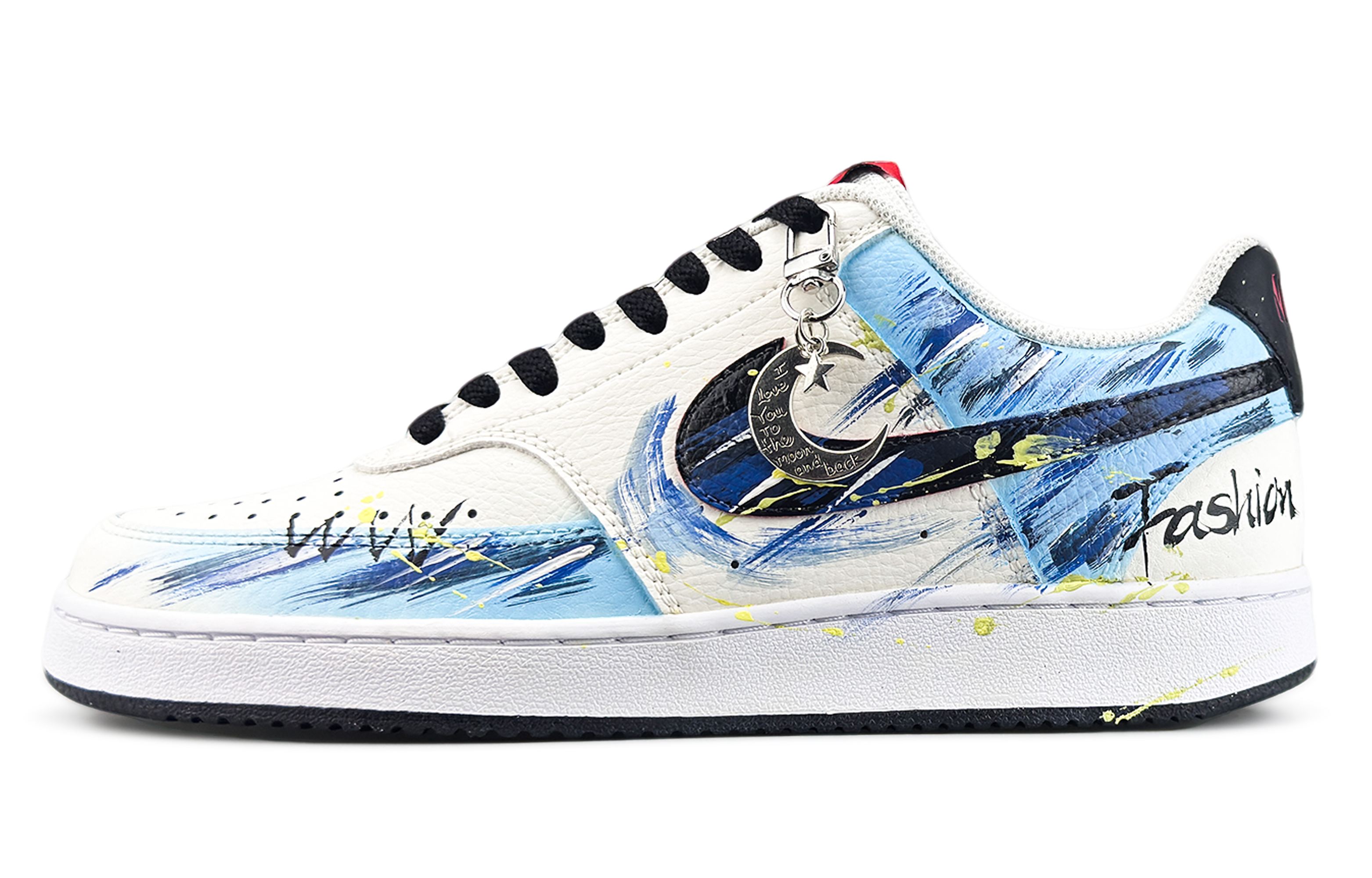 

Nike Износостойкие и легкие низкие кроссовки для скейтбординга Court Vision 1, мужские, сине-белые