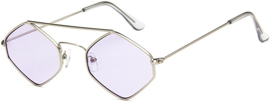 

Женские солнцезащитные очки «кошачий глаз» в металлической оправе с защитой от УФ-излучения UV400, для занятий спортом на открытом воздухе, бега и езды на велосипеде FYTUP, Silver-purple