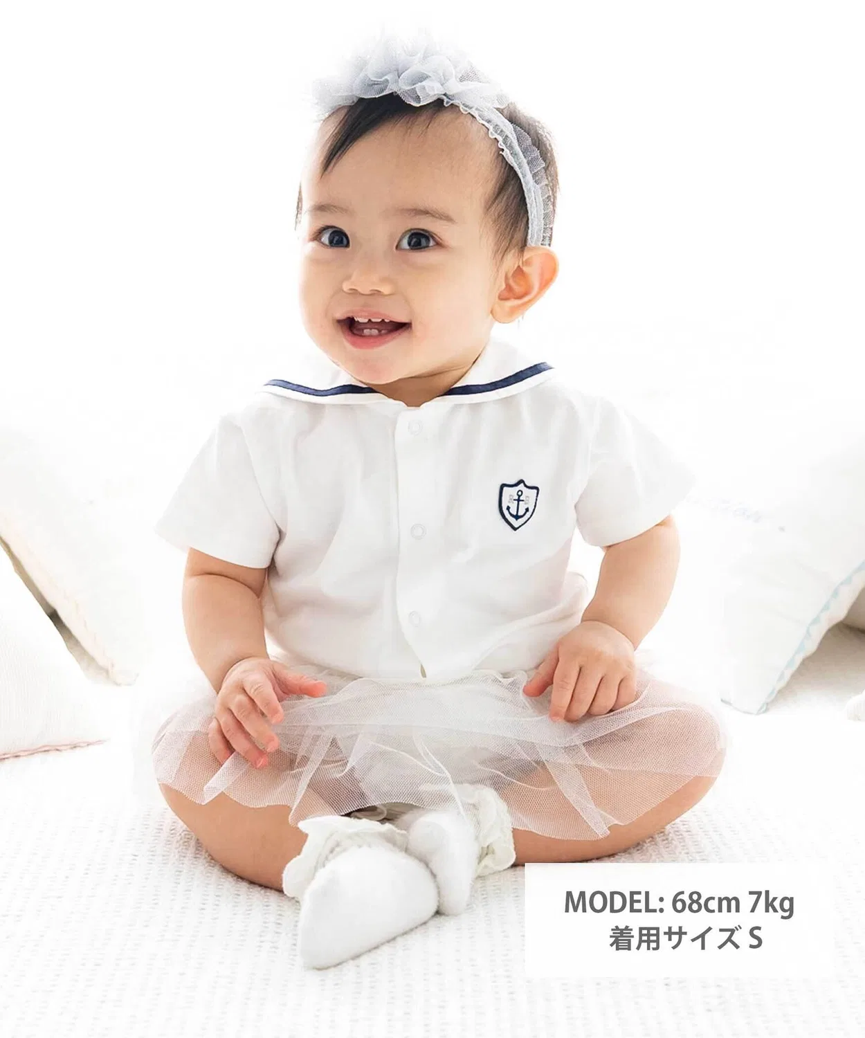 Блуза морская для мальчика, белая, бренд fillot de bebe reduction, на 70-90 см — фото 3