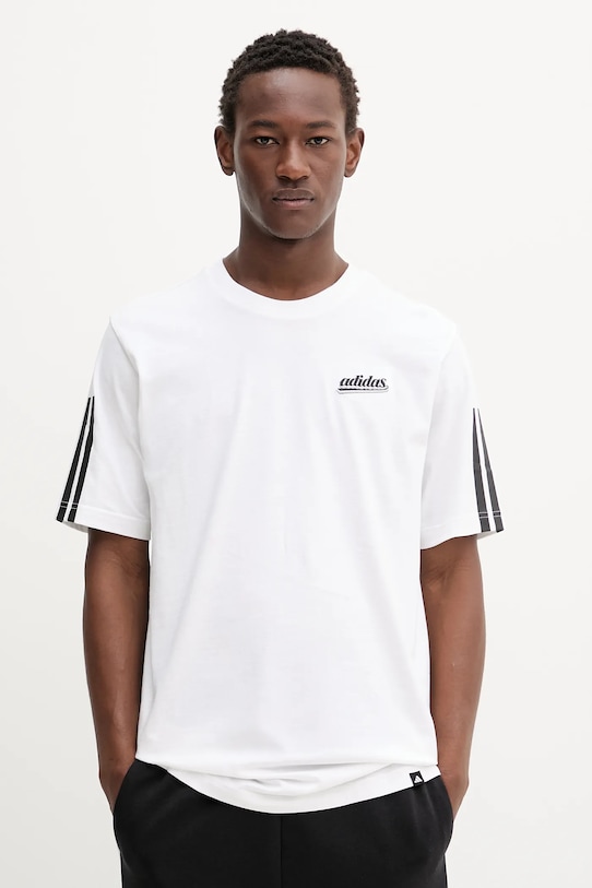 

Хлопковая футболка Script Tee Adidas, белый