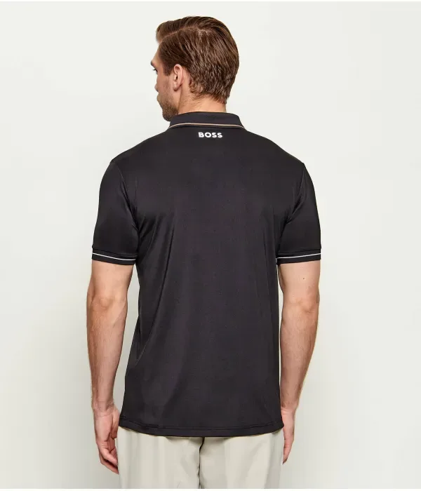 Поло Paul Pro slim fit Boss Green, черный — фото 3