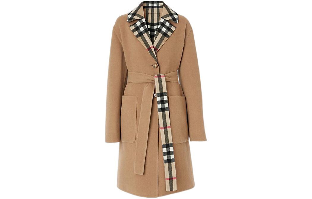 

Пальто женское Burberry с клетчатой подкладкой, хаки