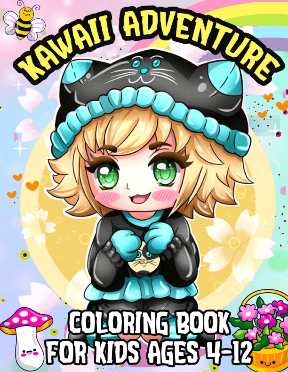 

Kawaii Adventure Coloring Book: 50 Designs For Kids Ages 4-12 (Independently published)
