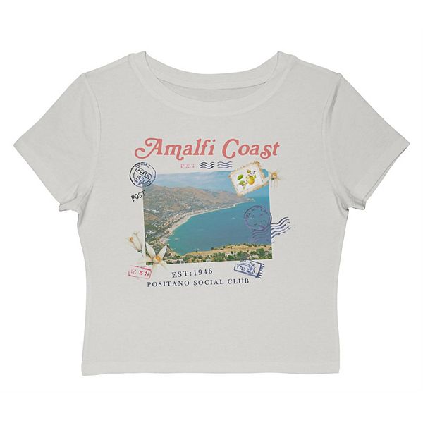 

Футболка Juniors' Grayson Threads The Label Amalfi Coast Positano Social Club Est: 1946 Postcard Graphic Baby Unbranded, Бежевый, Футболка Juniors' Grayson Threads The Label Amalfi Coast Positano Social Club Est: 1946 Postcard Graphic Baby Unbranded