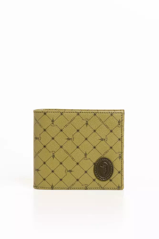 

Зеленый кожаный мужской кошелек Trussardi