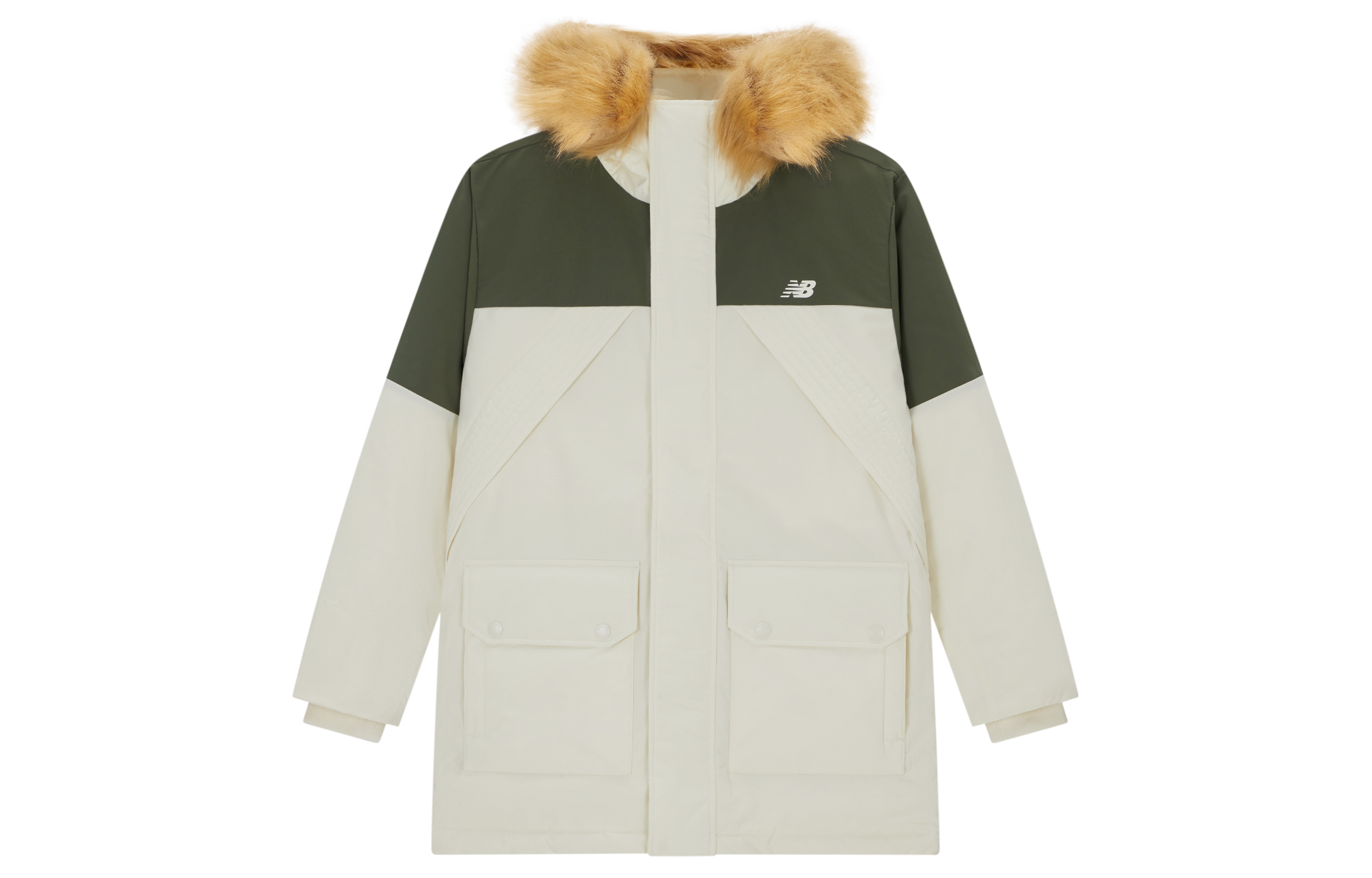 

New Balance Унисекс пуховик бело-зеленый, White Green