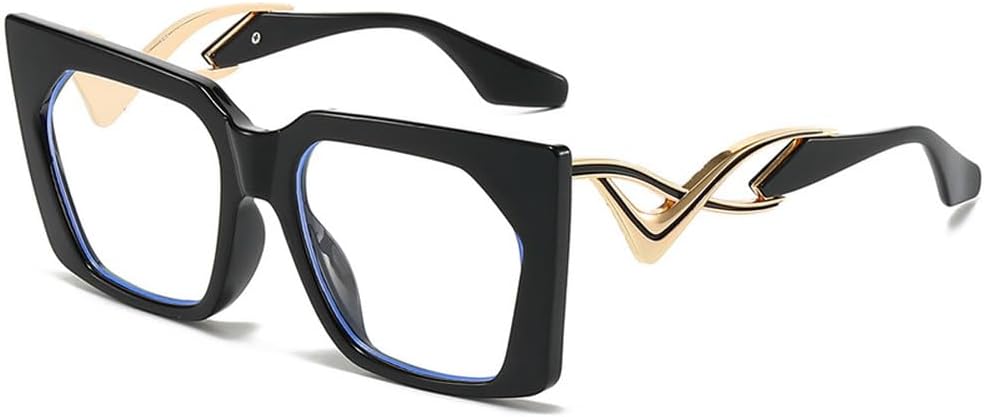 

Роскошные солнцезащитные очки для мужчин, модные, металлические, неправильной формы, с выемками, зеркальные, для женщин, винтажные, «кошачий глаз», защитные очки TKKTLLT, Black Clear