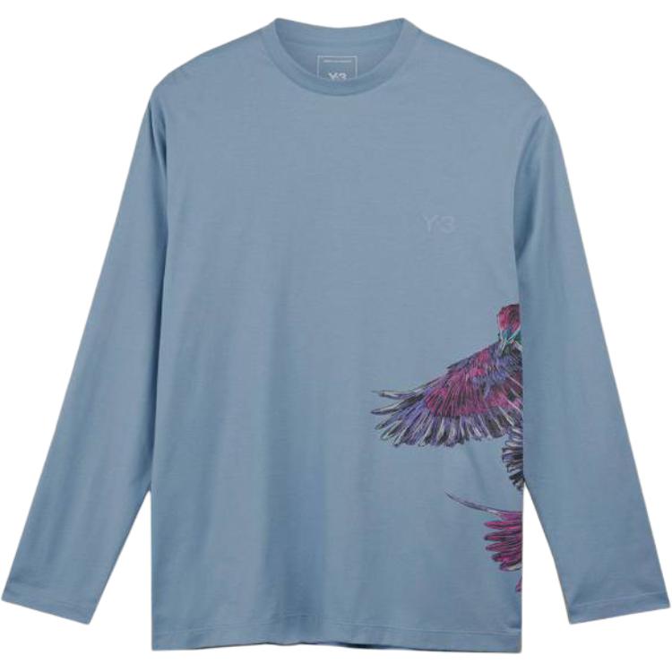 

Y 3 Bird print лонгслив Y-3, синий