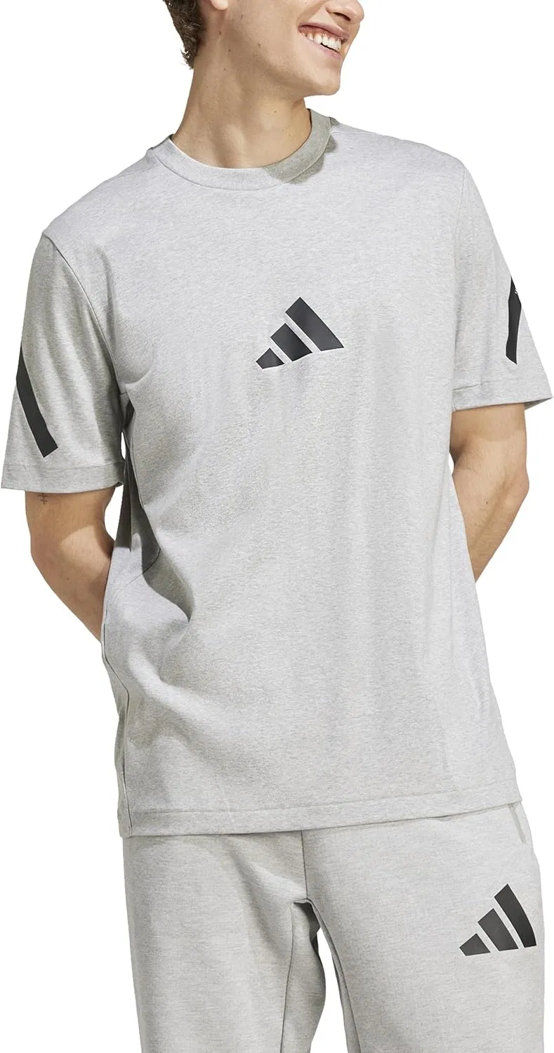 Футболка мужская adidas, Regular Fit, Medium Grey Heather — фото 3