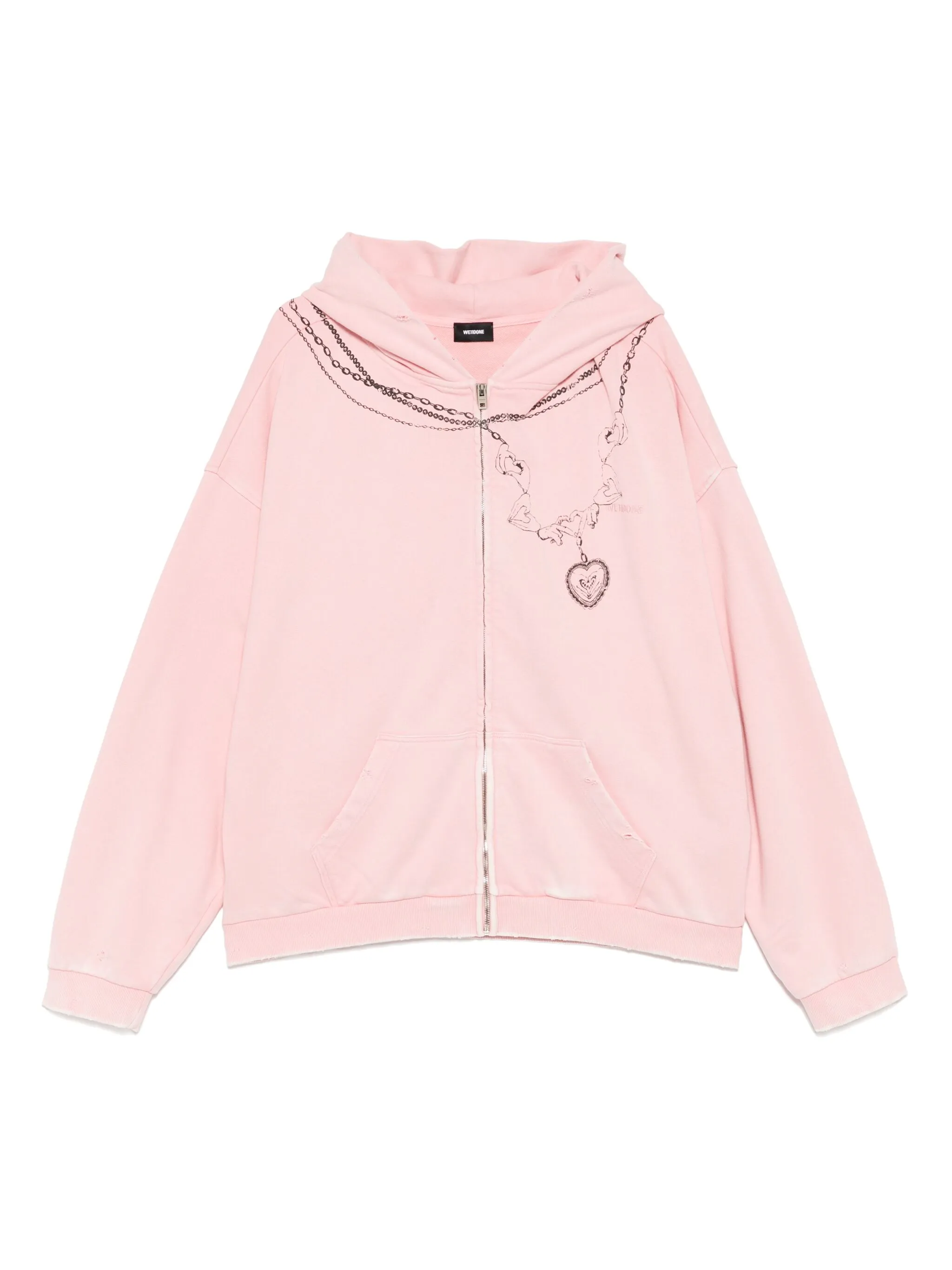 

Худи на молнии We11Done, розовый