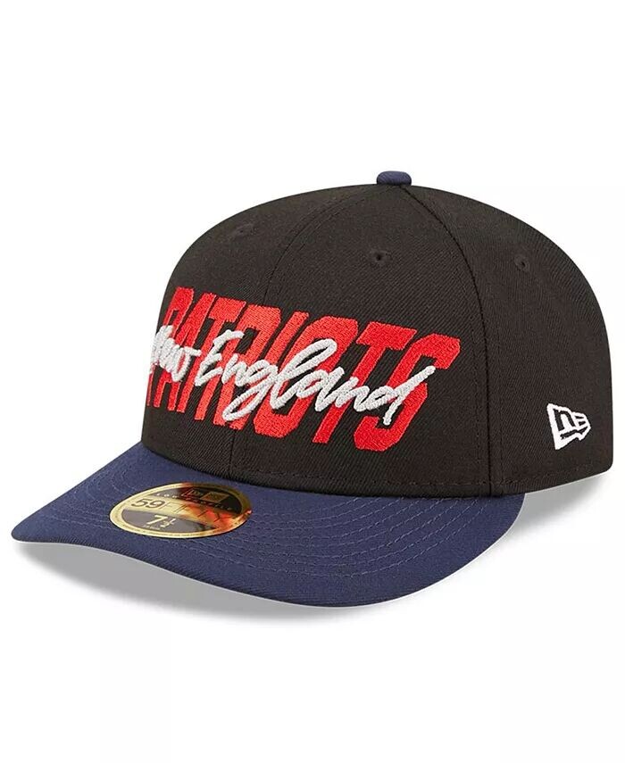 

Мужская черная, темно-синяя кепка New England Patriots 2022 NFL Draft Low Profile 59FIFTY New Era, черный
