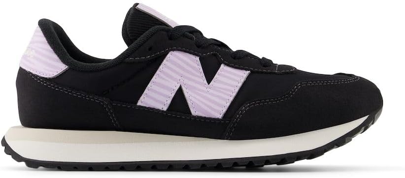 Кроссовки New Balance Kids 237 V1 на шнуровке, черный/сиреневый — фото 3