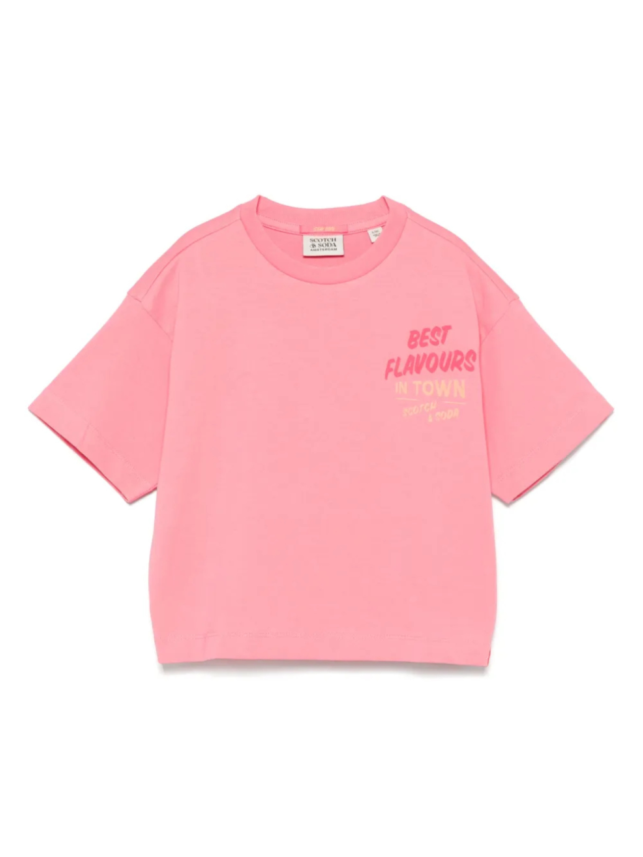 

Футболка с надписью Scotch & Soda Kids, розовый
