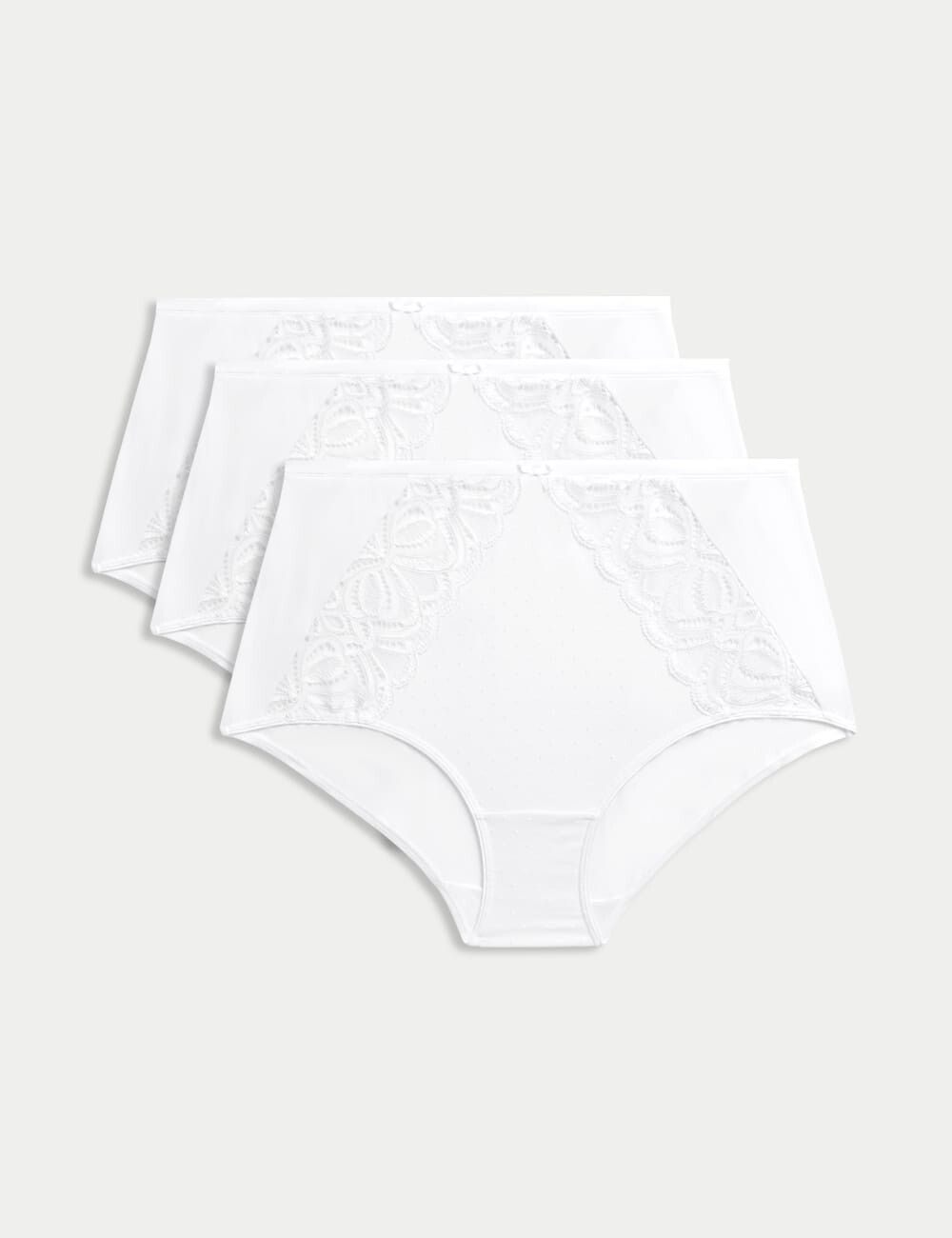 

3 пары трусиков-брифов Amelia Lace Full Marks & Spencer, белый