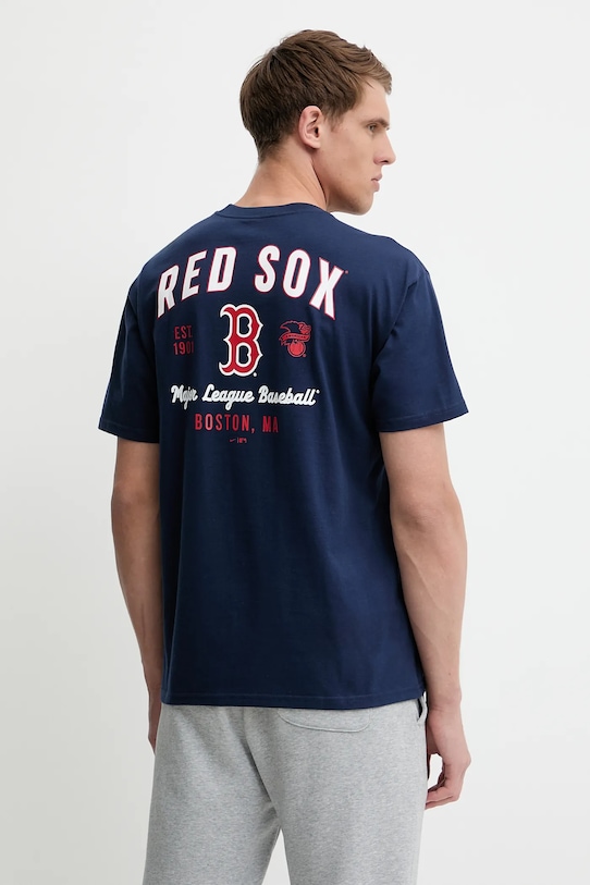 

Хлопковая футболка Boston Red Sox Nike, темно-синий