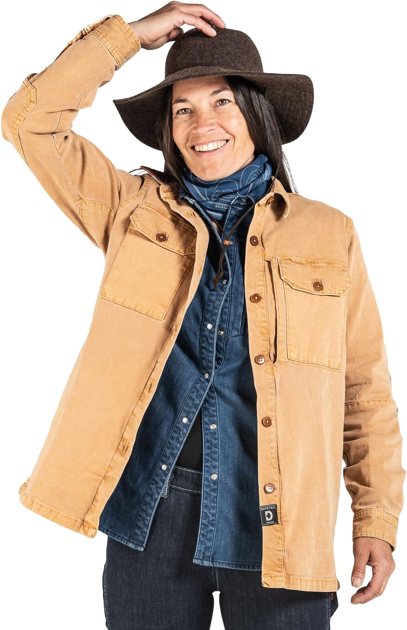 

Куртка Dovetail Workwear Oahe Work Jacket, цвет Ochre Canvas