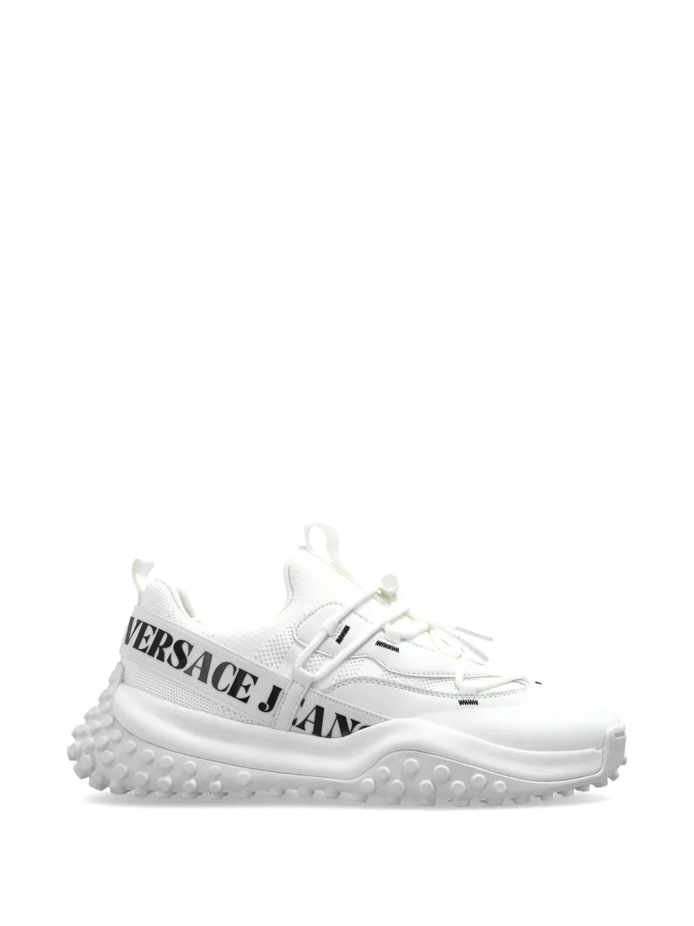 

Кроссовки на шнуровке с логотипом Versace Jeans Couture, белый