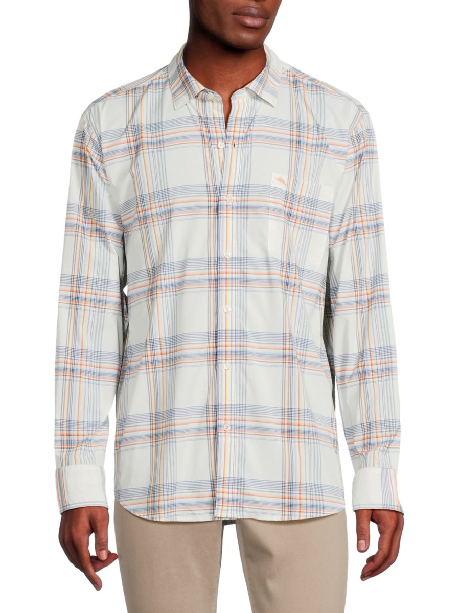 

Клетчатая рубашка Siesta Key Tahoe Tommy Bahama, белый