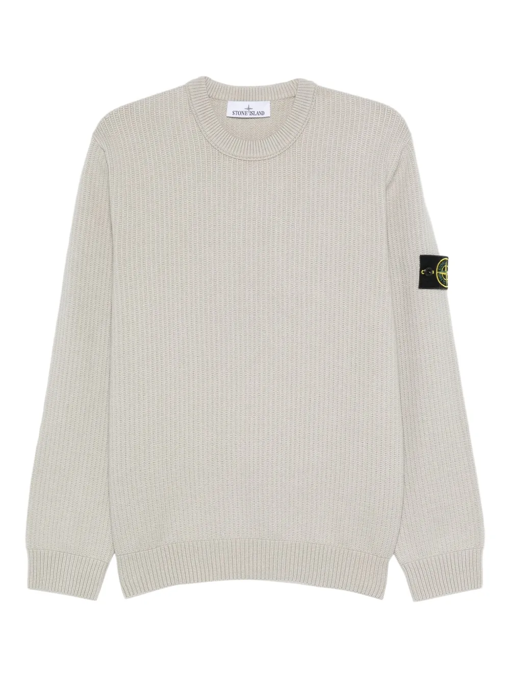 

Вязаный свитер с круглым вырезом Stone Island, серый