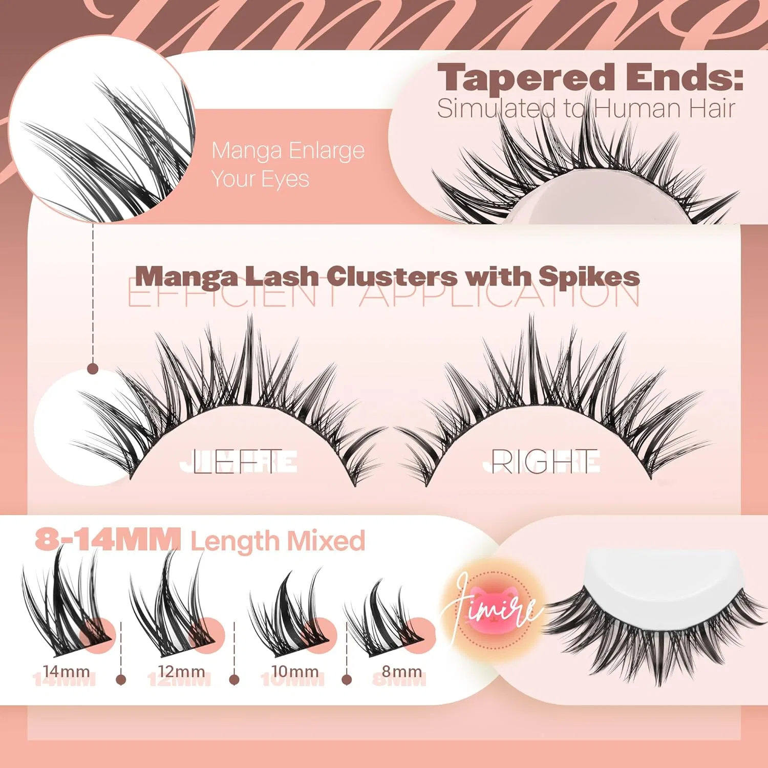 Накладные ресницы «Manga Cluster Eyelashes» от JIMIRE Jimire — фото 3