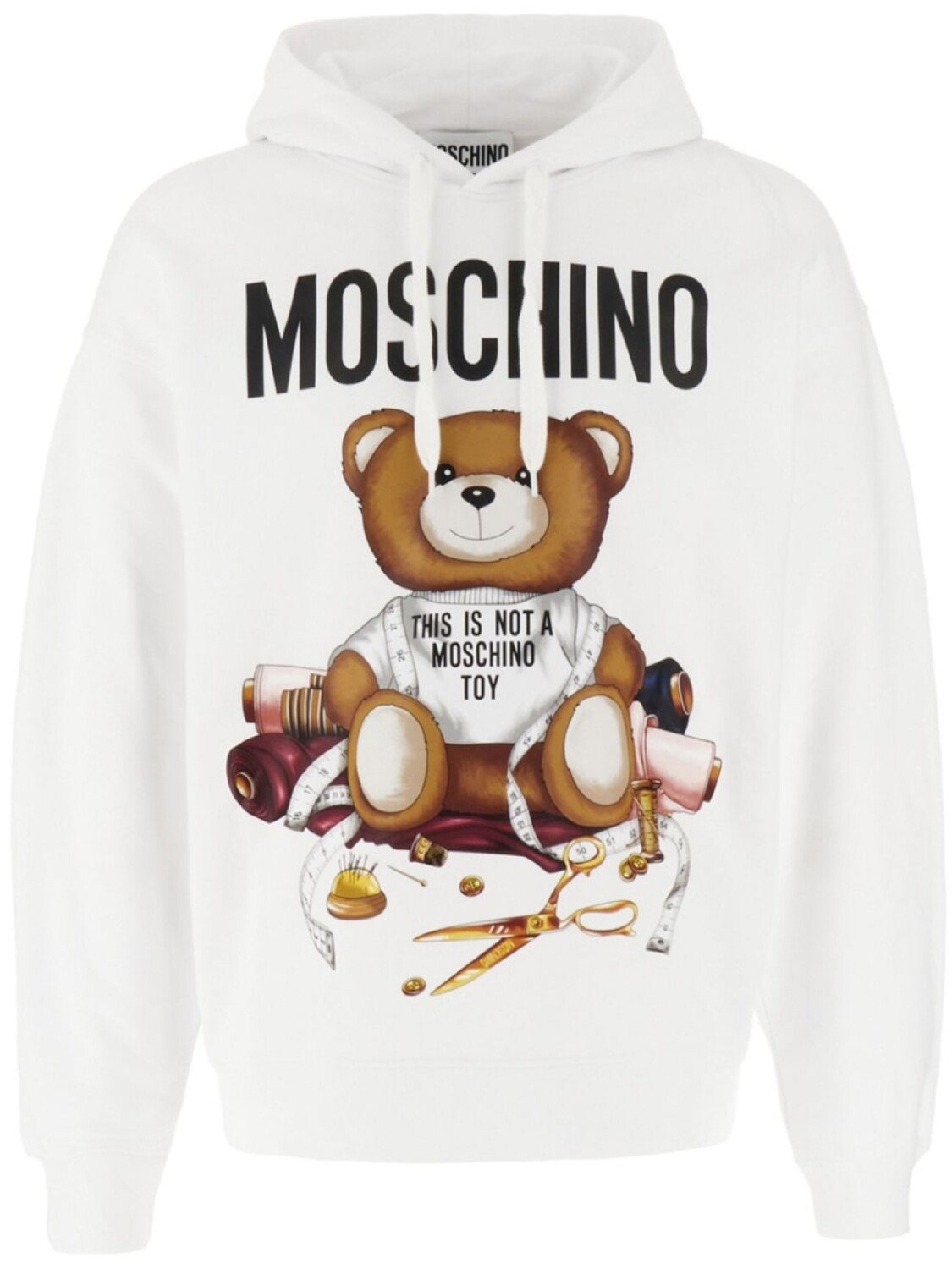 

Толстовка с капюшоном в виде плюшевого мишки Moschino, белый