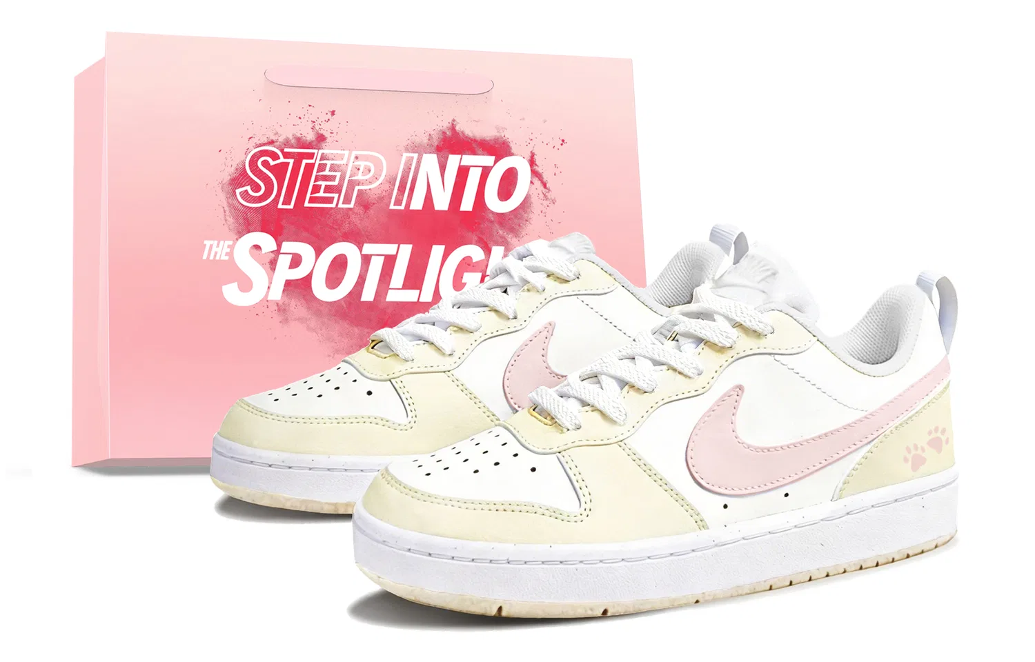 Кроссовки кеды Nike Court Borough Maris Sal Peach Beige Pink