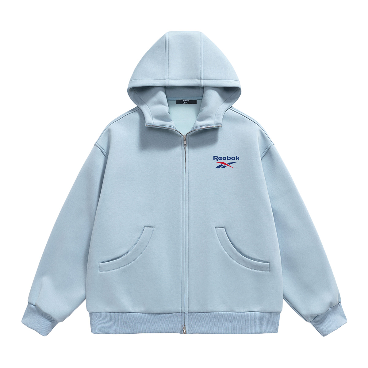 

Толстовка Unisex Hooded Moderate Heavyweight Reebok, светло-синий