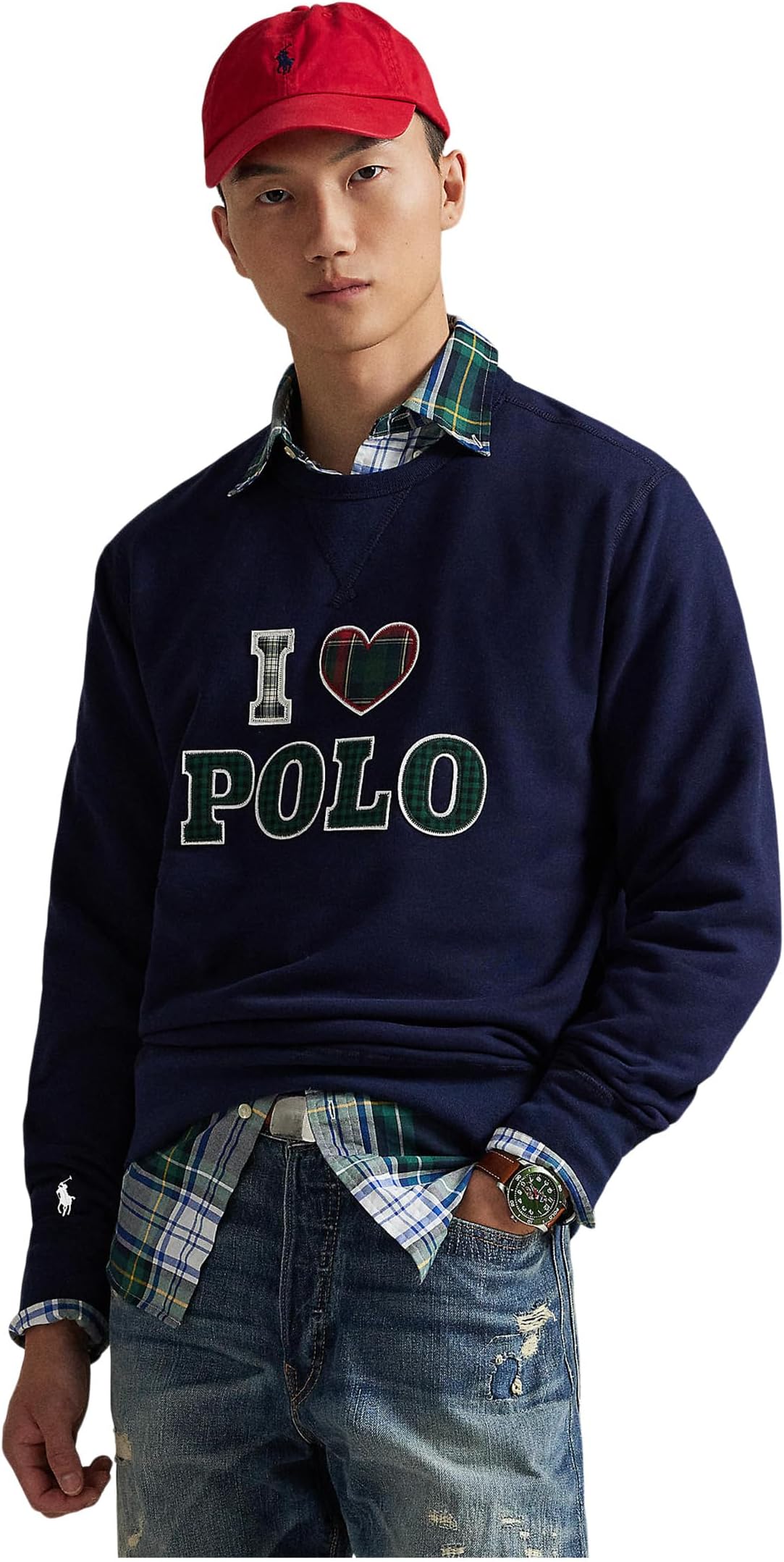 

Мужская флисовая толстовка-поло The Rl I Heart Polo Ralph Lauren, Cruise Navy