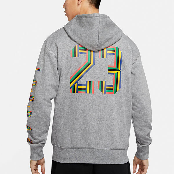Куртка Men's Air Jordan Zipper Cardigan autumn Gray Hoodie, серый — фото 4