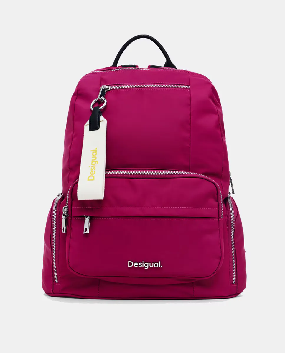 

Рюкзак среднего размера из гладкого нейлона Desigual, цвет Fucsia