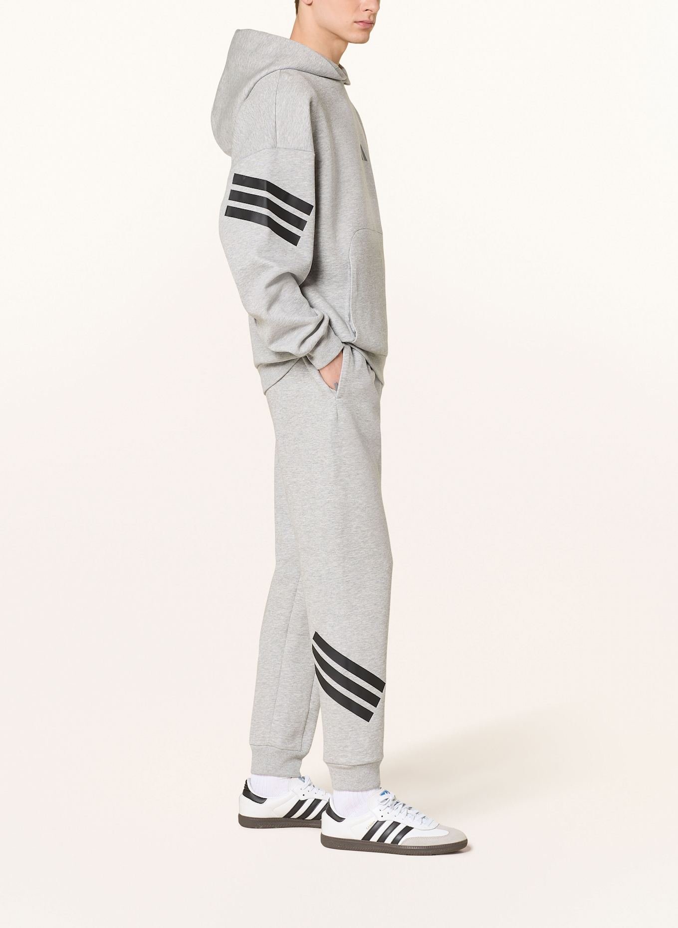 Толстовка с капюшоном Adidas, серый — фото 4