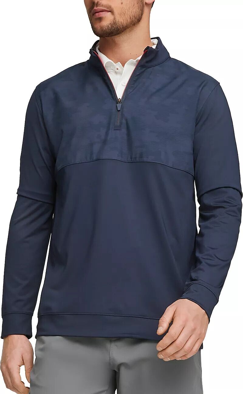 

Мужской пуловер для гольфа с молнией 1/4 Puma Volition Camo Cover