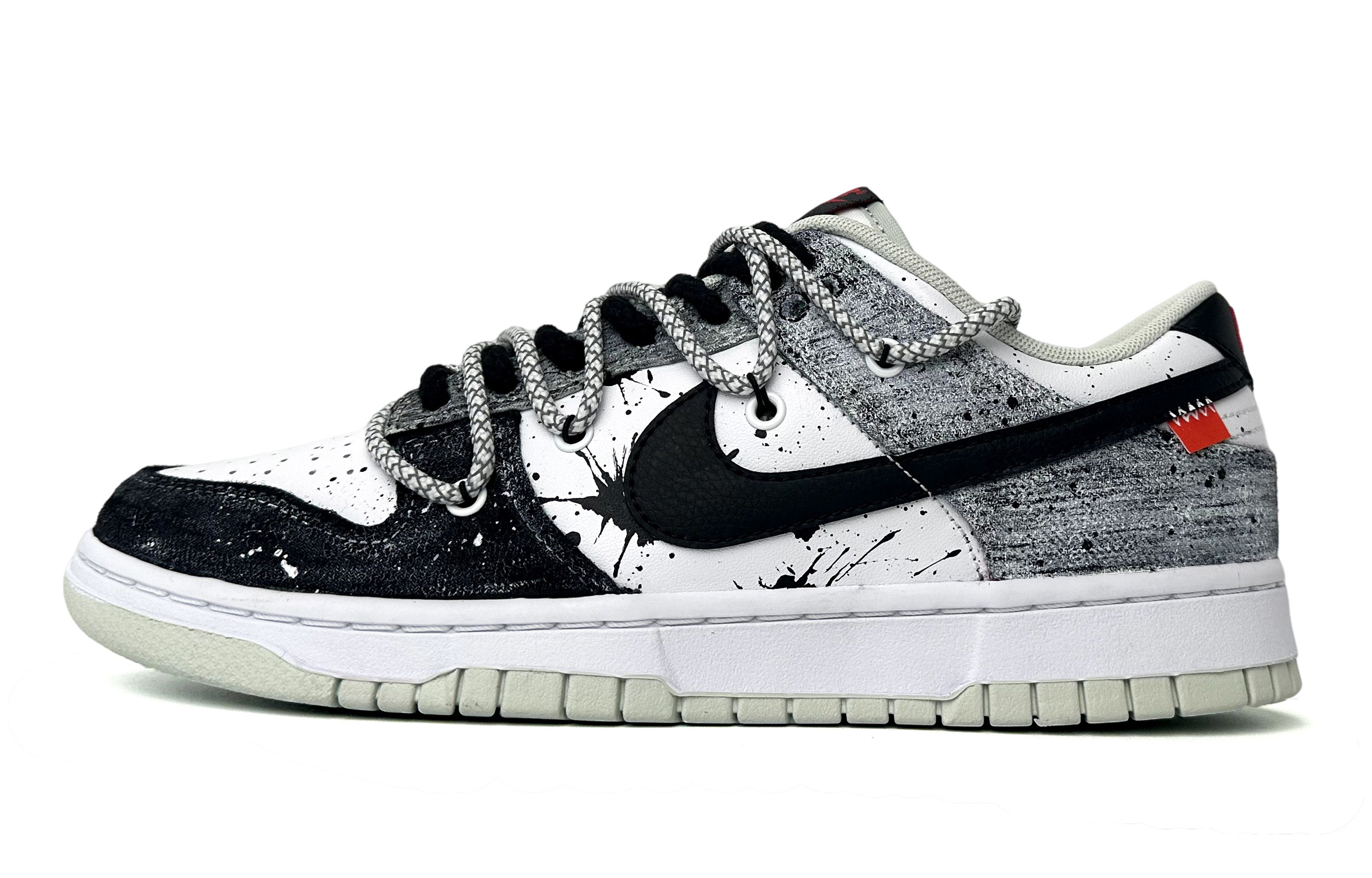 

Nike Кроссовки для скейтбординга Dunk Low, мужские, черные, белые, серые