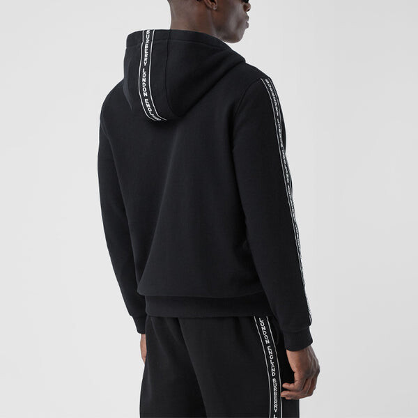 Толстовка Burberry fw20 logo cotton hooded zipper sports tops, черный — фото 4