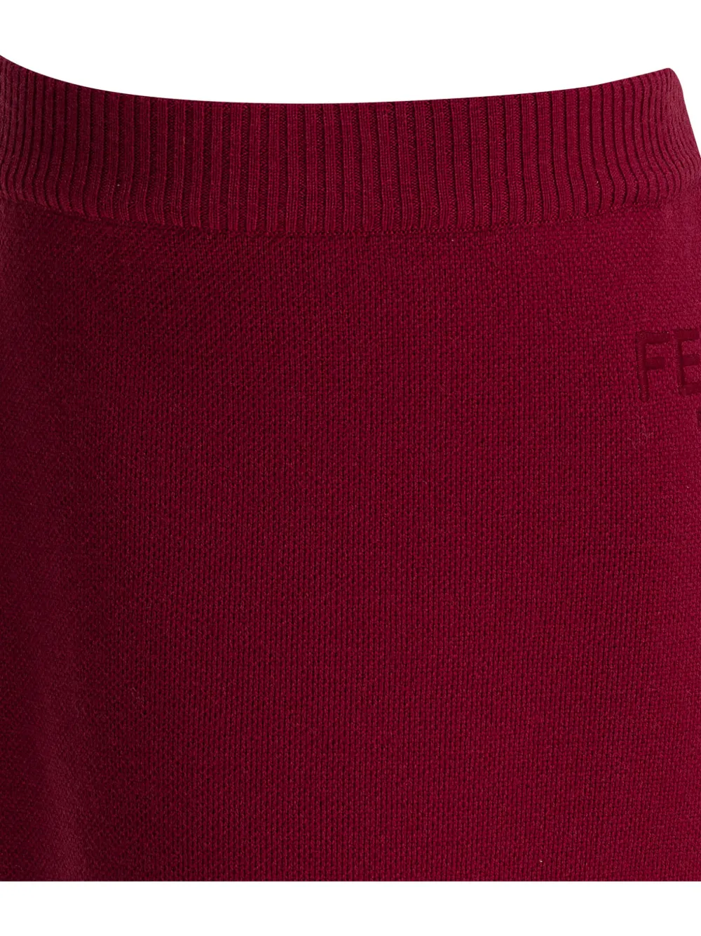 Юбка с отделкой в рубчик Fendi Kids, красный — фото 3
