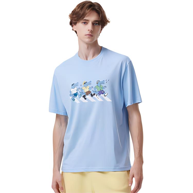 Футболка LACOSTE Унисекс, небесно-голубая — фото 4
