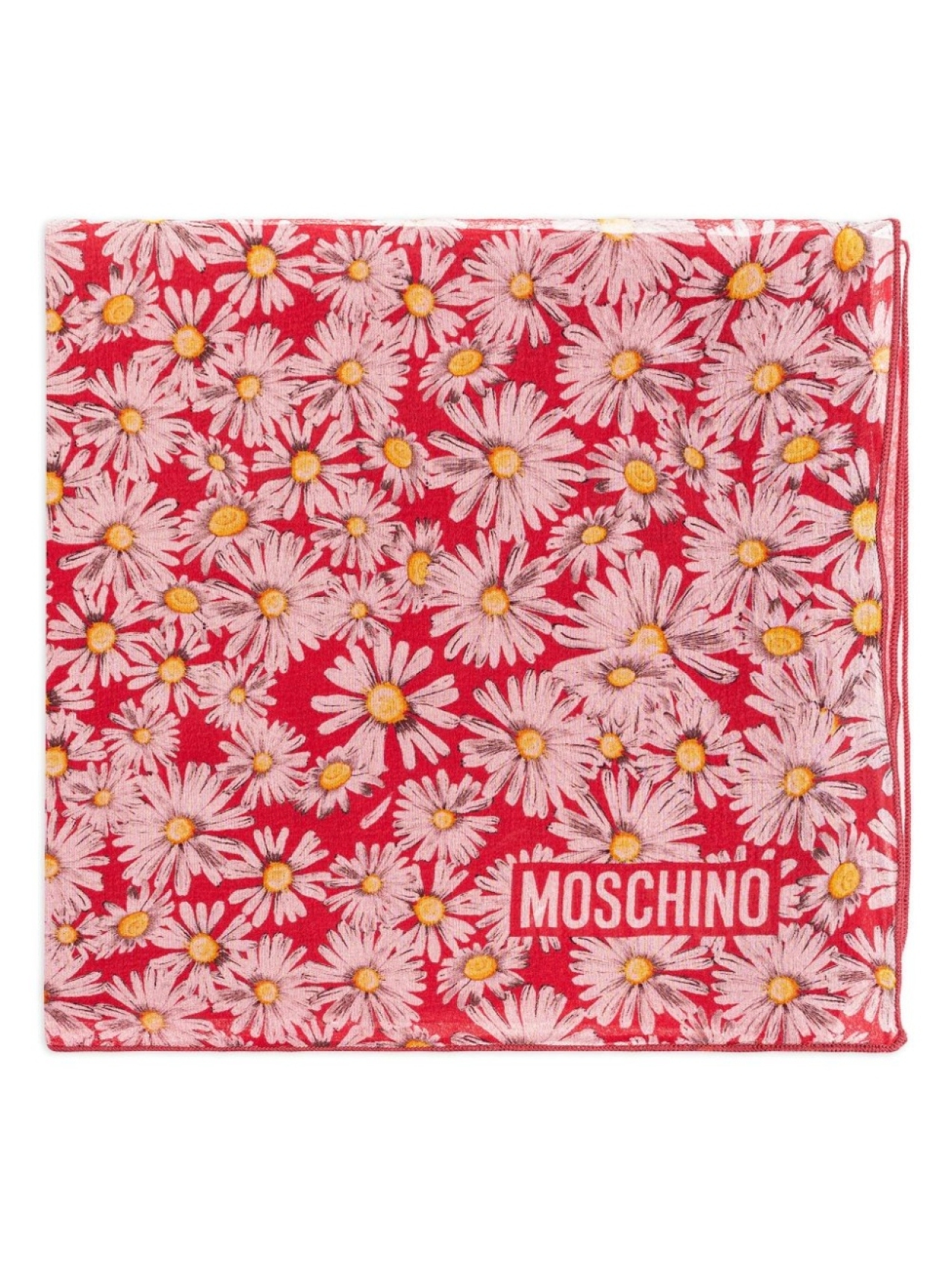 

Шарф с цветочным принтом Moschino, красный