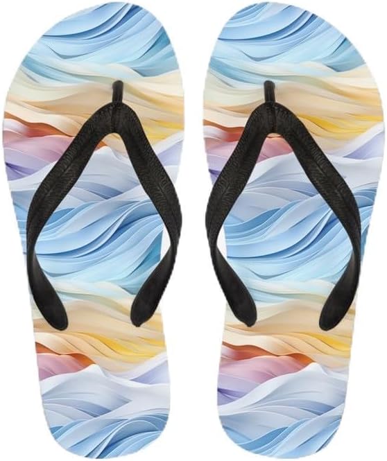 

Женские пляжные шлепанцы Semiouray с камуфляжным принтом, подсолнечник, тюльпан, легкие летние тапочки, сандалии-вьетнамки для отпуска на Гавайях, Colorful Texture Art