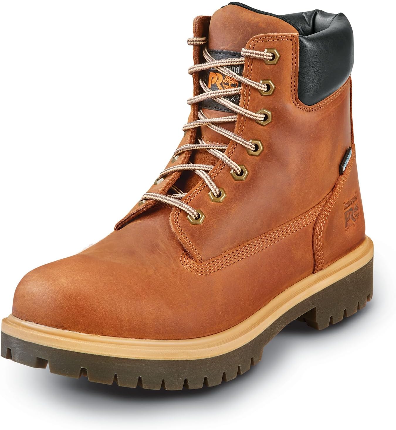 

Мужские ботинки Timberland PRO 6 с прямым креплением MaxTRAX, с мягким носком, водонепроницаемые и утепленные, Glazed Ginger