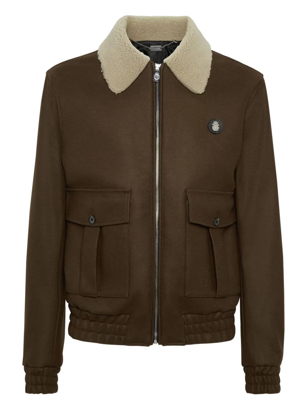 

Шерстяная куртка с меховым воротником Billionaire, коричневый