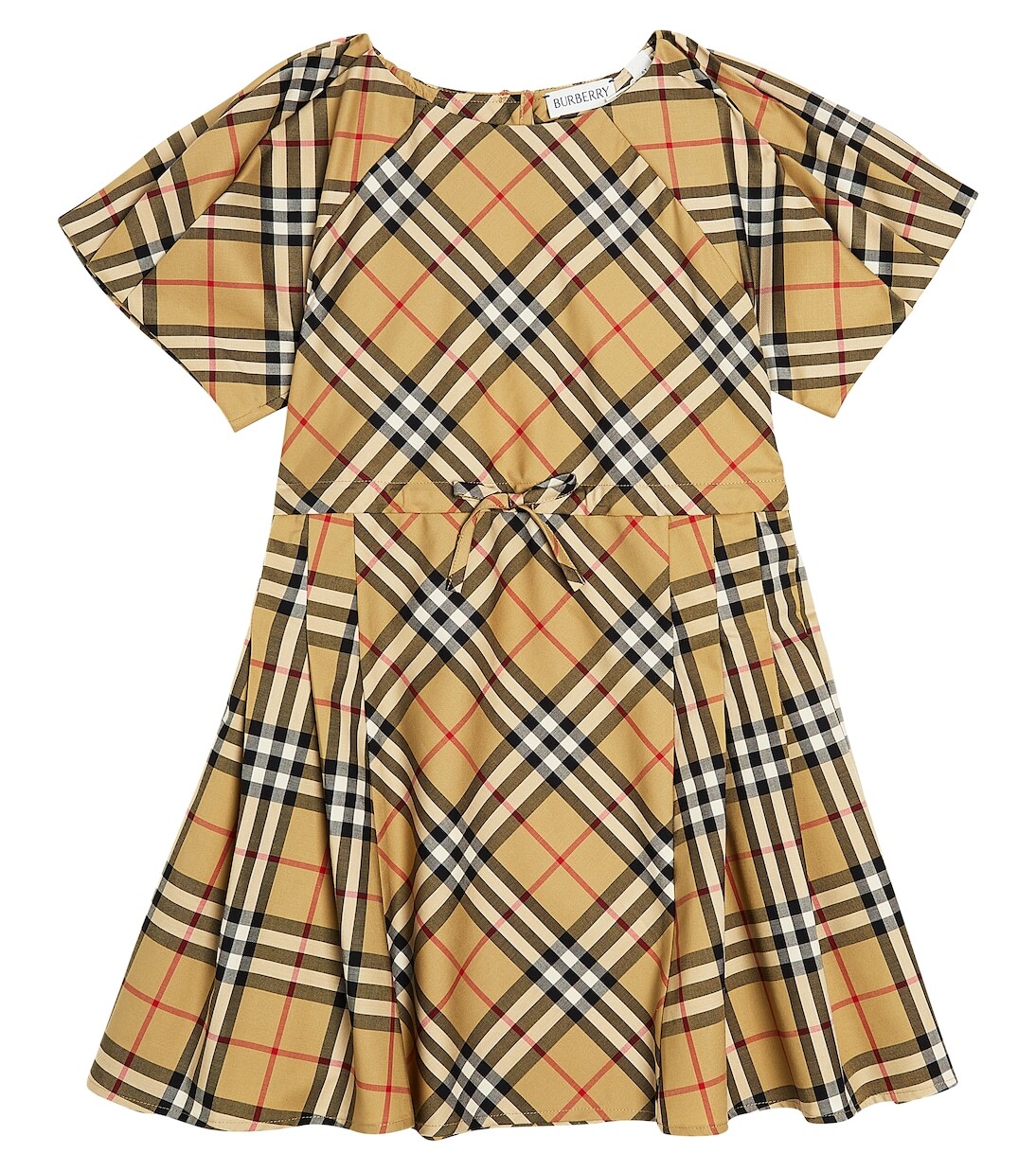 

Твиловое платье burberry в клетку Burberry Kids, мультиколор